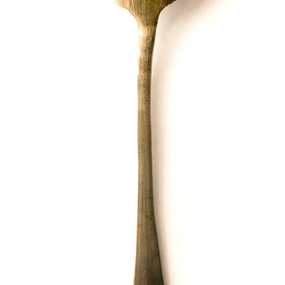 Vintage Hand Forged Brass Spoons Pair - Rustic‎ Primitive Farmhouse Kitchenware
